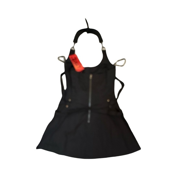 Black Buckle Strap Dress - Picture 3 of 9